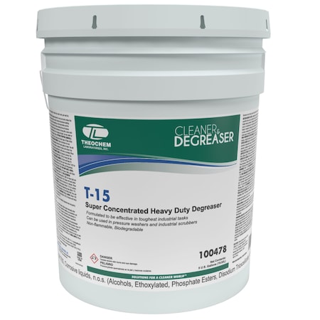 Theochem Super Heavy Duty Degreaser Concentrate, 5 gal Pail, Liquid, Blue 100478-99990-1P